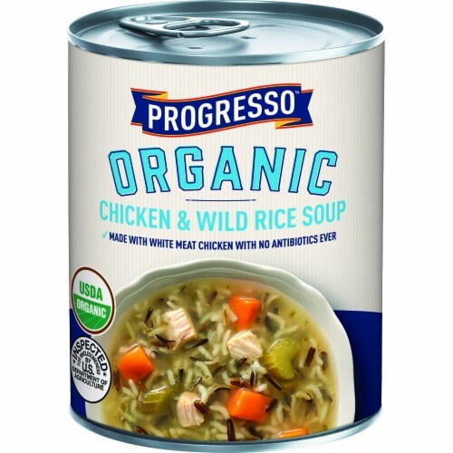 Progresso Organic Chicken and Wild Rice Soup, 14 Oz (Pack of 32), 32