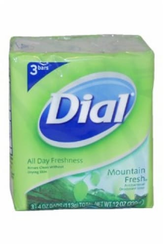Dial Antibacterial Bar Soap, Mountain Fresh (Pack of 12) Perspective: front