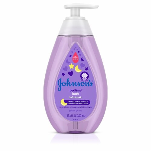 Johnson's Bedtime Baby Bath 13.6 fl oz (Pack of 48) Perspective: front