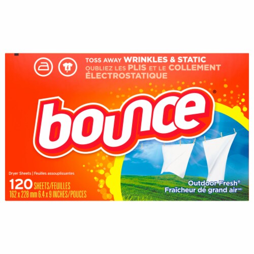 Bounce Dryer Sheets Outdoor Fresh 120 ct (Pack of 6) Perspective: front