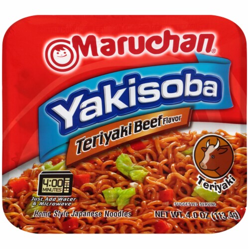 Maruchan Yakisoba Teriyaki Flavor Noodles (Pack of 32) Perspective: front