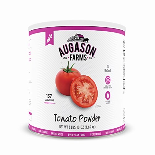 Augason Farms Tomato Powder Emergency Food Storage 3 lbs 10 oz (Pack of 18) Perspective: front