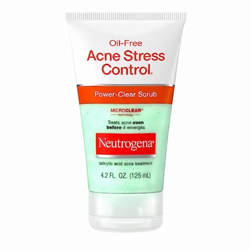 Neutrogena Oil-Free Acne Stress Control Power-Clear Scrub, 4.2 Fl. Oz. (Pack of 14) Perspective: front