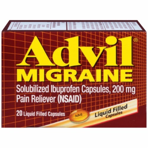 Advil Migraine Pain Relief Liquid Filled Caps (Pack of 14), 14 pack