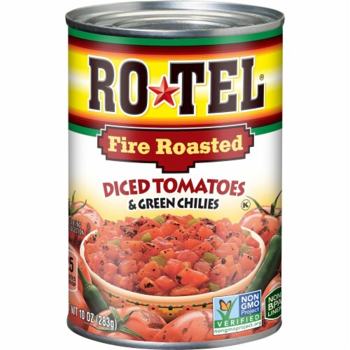 Rotel Fire Roasted Diced Tomatoes & Green Chilies (Pack of 32) Perspective: front