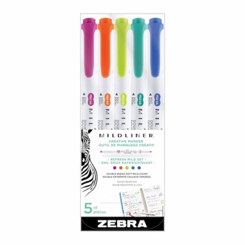 ZEBRA PEN Mildliner Double Ended Highlighter Set (Pack of 2) Perspective: front