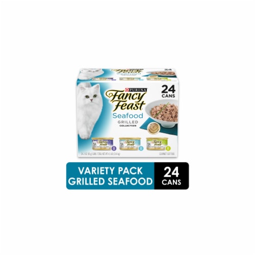 Fancy Feast Grilled Seafood Feast Variety Pack Canned Cat Food