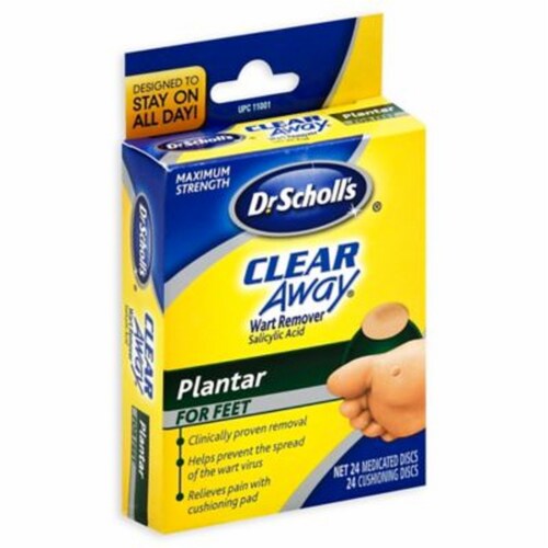 Dr. Scholl’s Clear Away Plantar Wart Remover for Feet (Pack of 24), 24