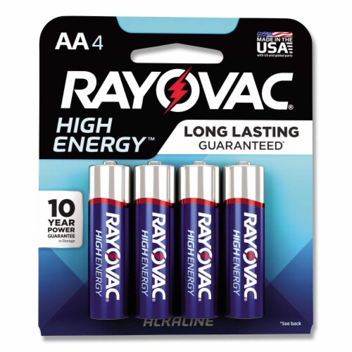 High Energy Premium Alkaline AA Batteries, 4/Pack High Energy Premium Alkaline AA Batteries, 4/Pack