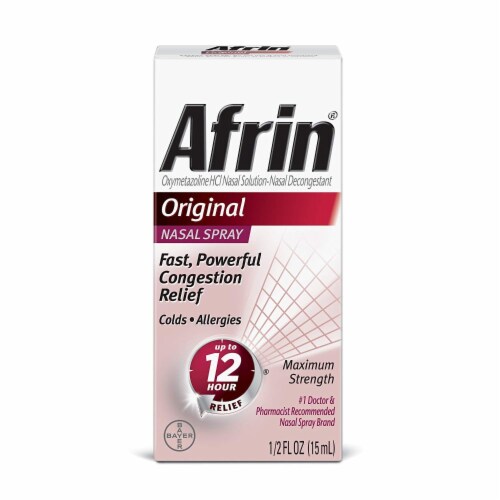Afrin Afrin Nasal Decongestant 12 Hour Relief Spray Original (Pack of 18) Perspective: front