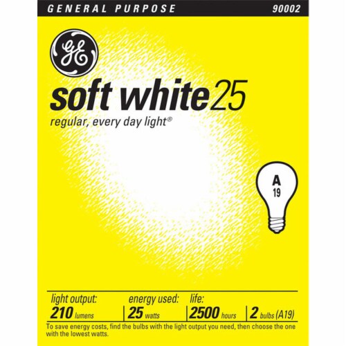GE LIGHTING 25W A19 Incandescent Light Bulb Pack of 10 10 pack Foods Co