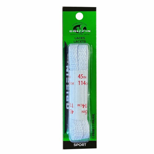 GRIFFIN Athletic Laces 1 Pair White 45 Inch Pack of 2 2 pack Mariano s