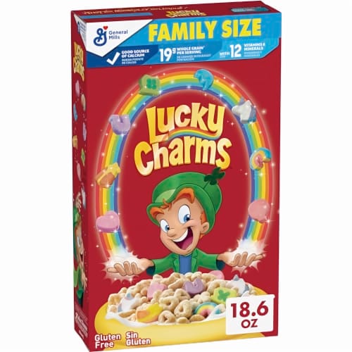 Lucky Charms Gluten Free Breakfast Cereal 17.8 oz (Pack of 60) Perspective: front