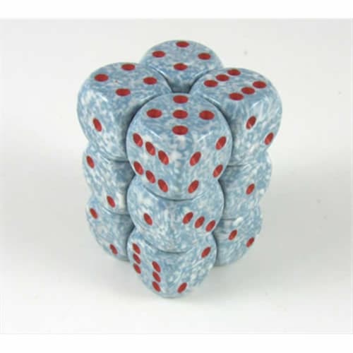 Chessex Manufacturing 25700 Air Speckled - 6 Sided 16 mm Dice Set Of 12 Perspective: front