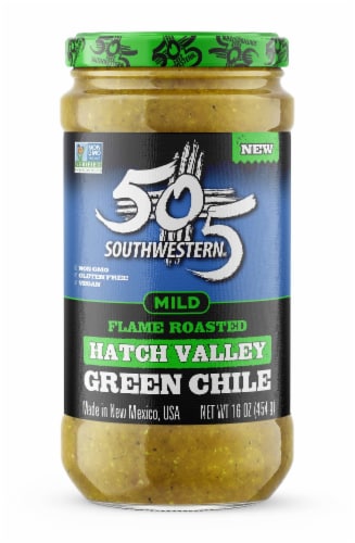 505 Southwestern® Mild Flame Roasted Green Chile Peppers Perspective: front