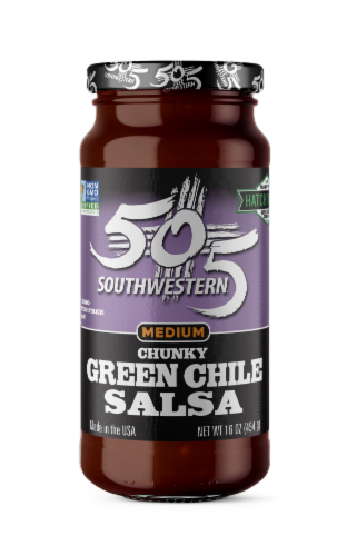 505 Southwestern Medium Chunky Green Chile Salsa Perspective: front