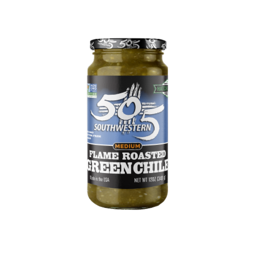 505 Southwestern Medium Flame Roasted Hatch Valley Green Chile Salsa Perspective: front