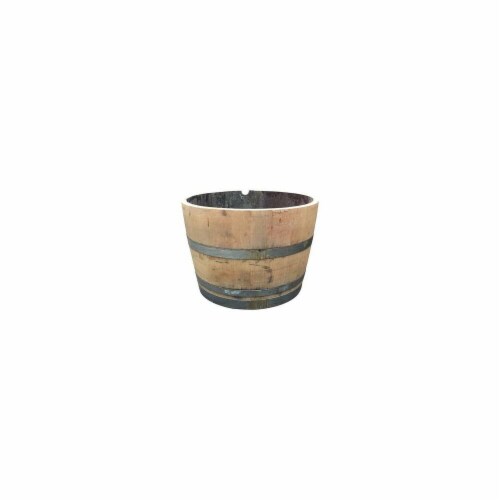 DonovanMaker wine-planter Wine Barrel Planter Perspective: front