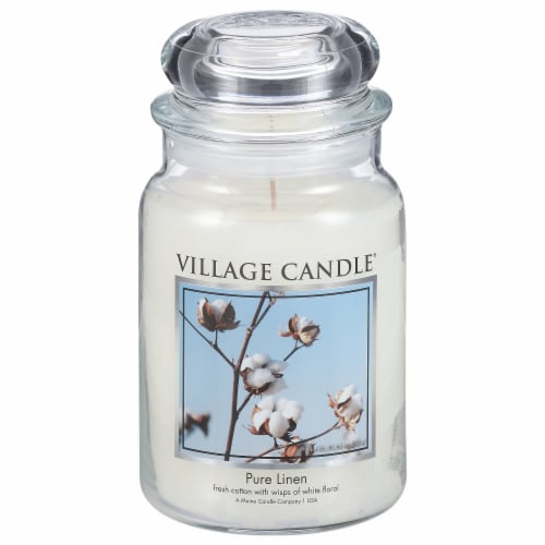 Village Candle Pure Linen Jar Candle Perspective: front
