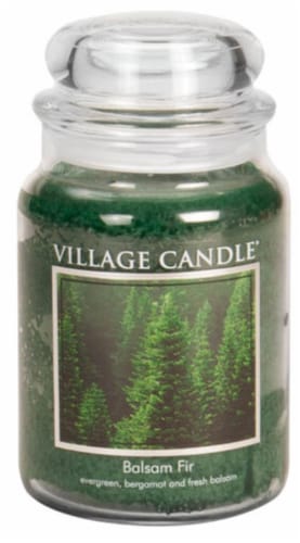 Village Candle® Balsam Fir Jar Candle Perspective: front