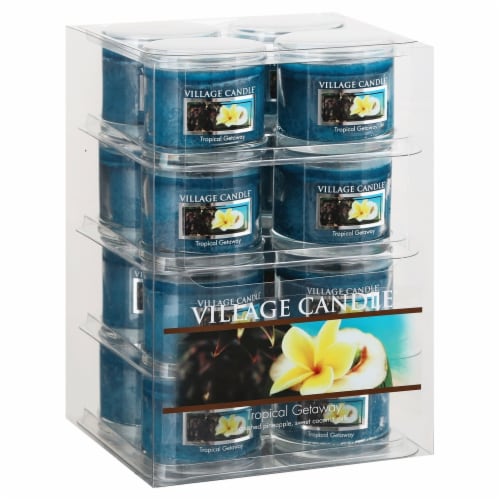 Village Candle® Tropical Getaway Mini Candle Perspective: front