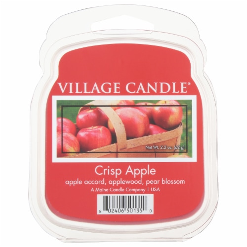 Village Candle Crisp Apple Wax Melt - Red Perspective: front