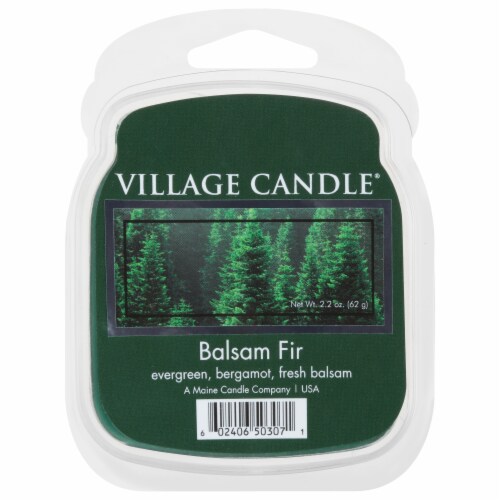 Village Candle® Balsam Fir Wax Melt - Green Perspective: front