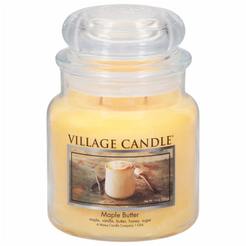 Village Jar Candle Maple Butter Perspective: front