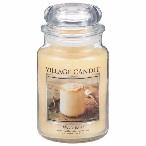 Village Candle® Maple Butter Candle Perspective: front