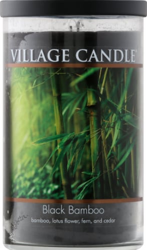 Village Candle® Black Bamboo Candle Perspective: front