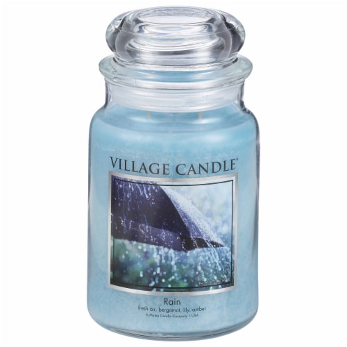 Village Candle® Rain Scented Jar Candle Perspective: front