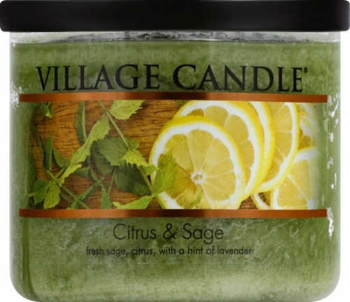 Village Candle® Citrus & Sage Bowl Perspective: front