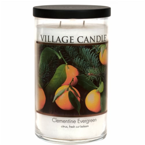 Village Candle Clementine Evergreen Candle Perspective: front