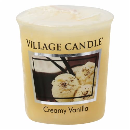 Village Candle® Creamy Vanilla Votive Candle Perspective: front