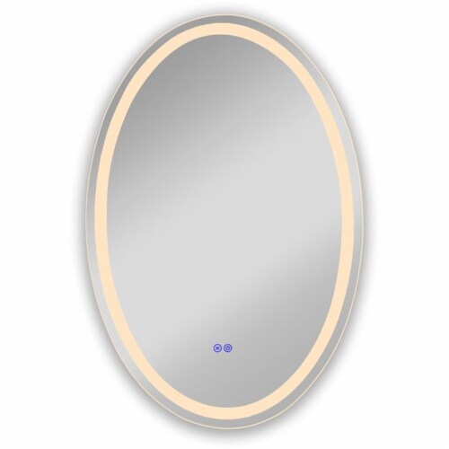 Lighting SPECULO Back Lit LED Mirror 24 Wide 4000K Warm White Perspective: front