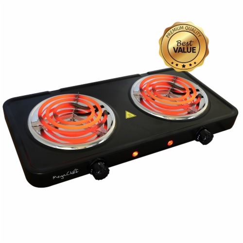 2000W Double Electric Burner Portable Dual Counter Stove