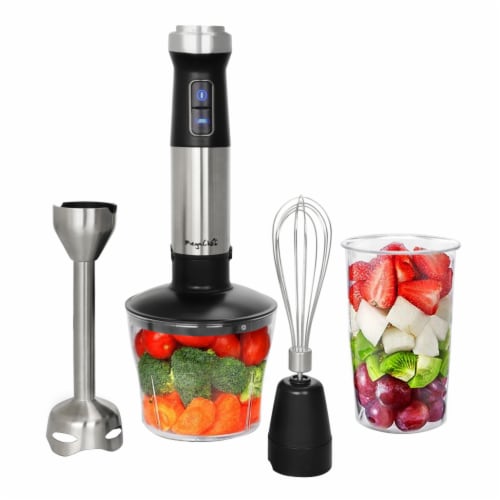 Megachef 4 in. 1 Multipurpose Immersion Hand Blender with Speed Control Perspective: front