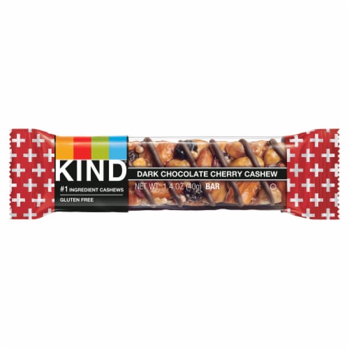 KIND Gluten Free Dark Chocolate Cherry Cashew Healthy Snack Bars