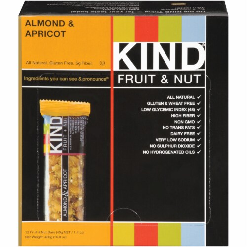 KIND Almond & Apricot Yogurt Bars Perspective: front