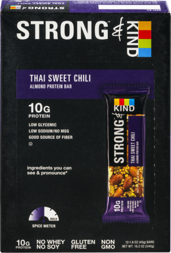 KIND Strong Thai Sweet Chili Almond Protein Bars Perspective: front