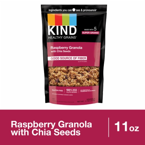 KIND Healthy Grains® Raspberry Granola Clusters Perspective: front
