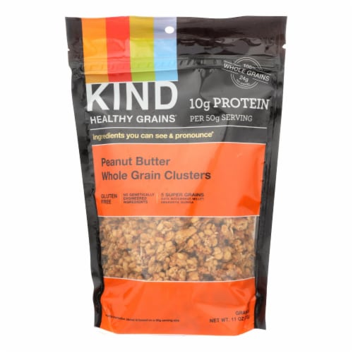 Kind Healthy Grains Granola Clusters, Whole Grain, Peanut Butter, Family Size - 17 oz