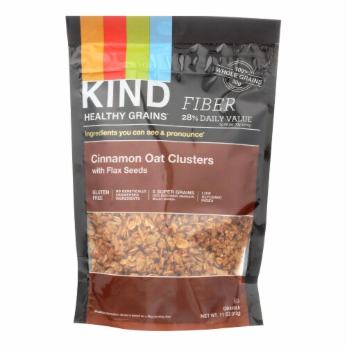 Kind Healthy Grains Cinnamon Oat Clusters with Flax Seeds - 11 oz - Case of 6 Perspective: front