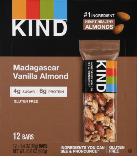 KIND® Madagascar Vanilla Almond Bars Perspective: front