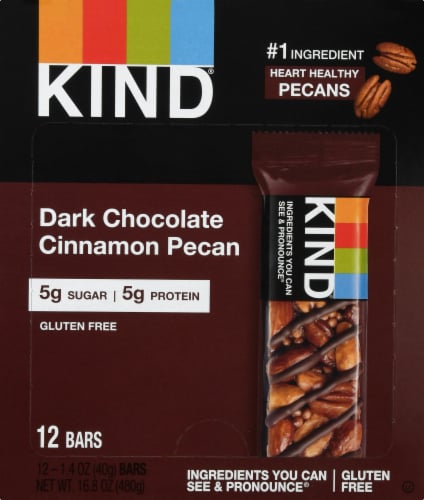 KIND® Nuts & Spices Dark Chocolate Cinnamon Pecan Nut Bars Perspective: front