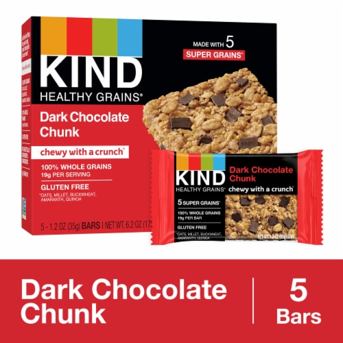 KIND HEALTHY GRAINS Gluten Free Dark Chocolate Chunk Healthy Snack Bars