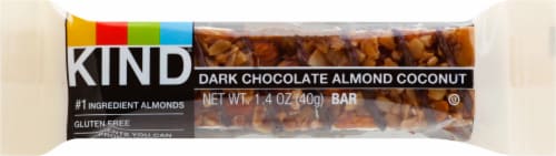 KIND Dark Chocolate Almond and Coconut Fruit and Nut Bars Perspective: front