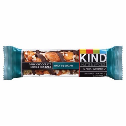 KIND® Dark Chocolate Almond Mint Gluten Free Nut Bar Perspective: front