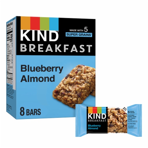 KIND Breakfast 100% Whole Grains Gluten Free Blueberry Almond Breakfast Bars