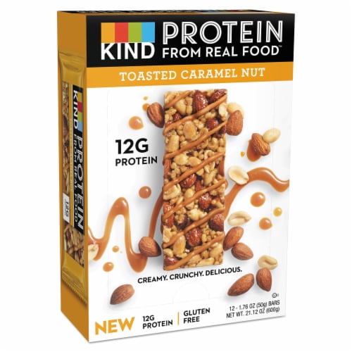 KIND Protein Caramel Nut Bars Perspective: front